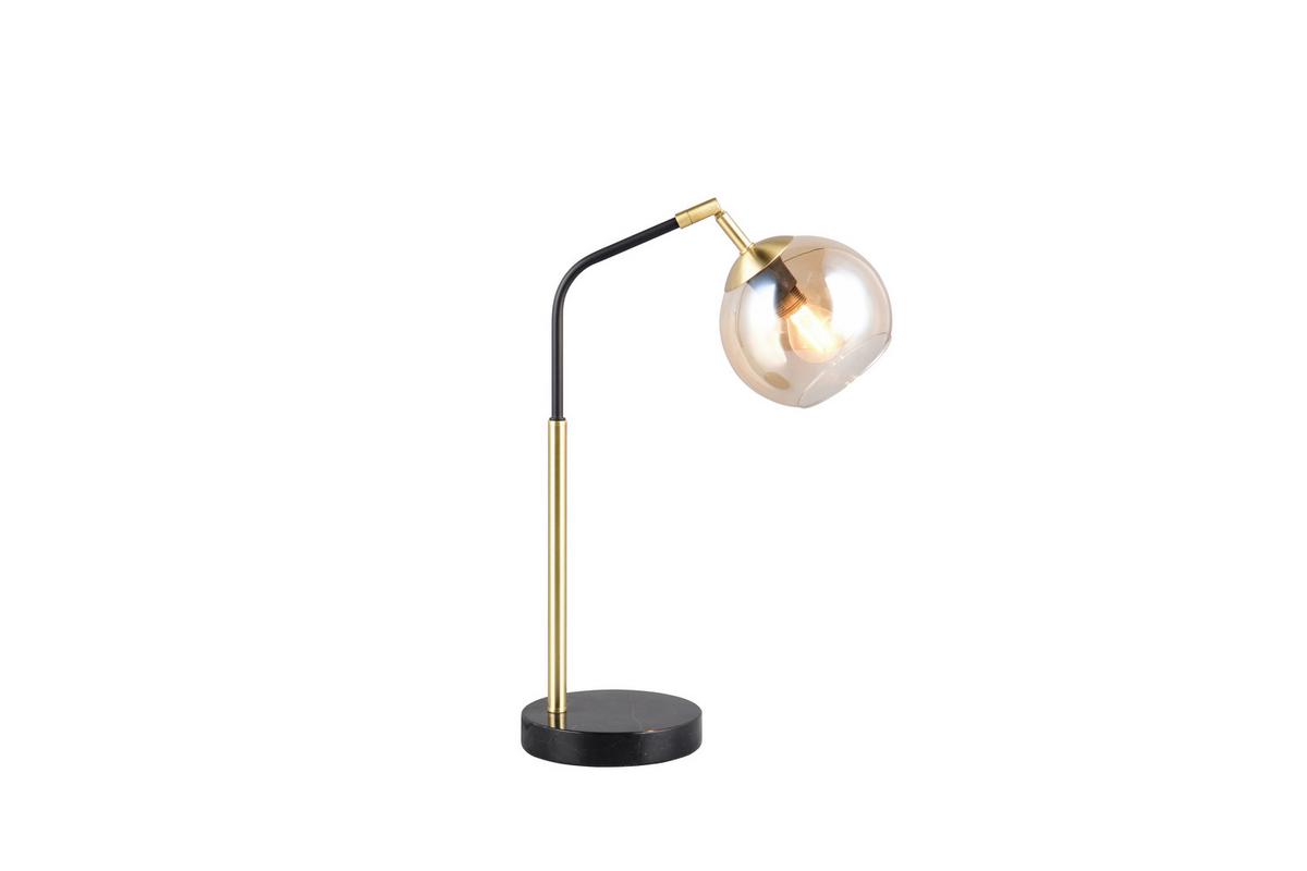 Tischleuchte 516900180 Paxton - Goldfarben/Bernsteinfarben, Design, Glas/Metall (28/15/45cm) - Trio Leuchten