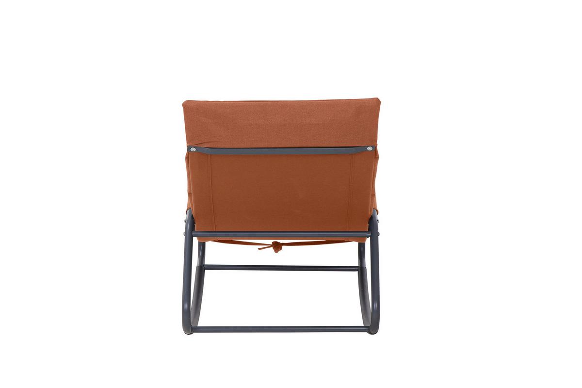 Garten-Relaxliege P02079 - Orange, KONVENTIONELL, Textil/Metall (57/81/143cm) - Siena Garden