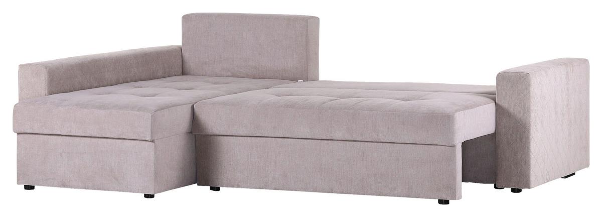 Ecksofa Barkley - Rot/Hellgrau, KONVENTIONELL, Textil (176/243cm) - MID.YOU