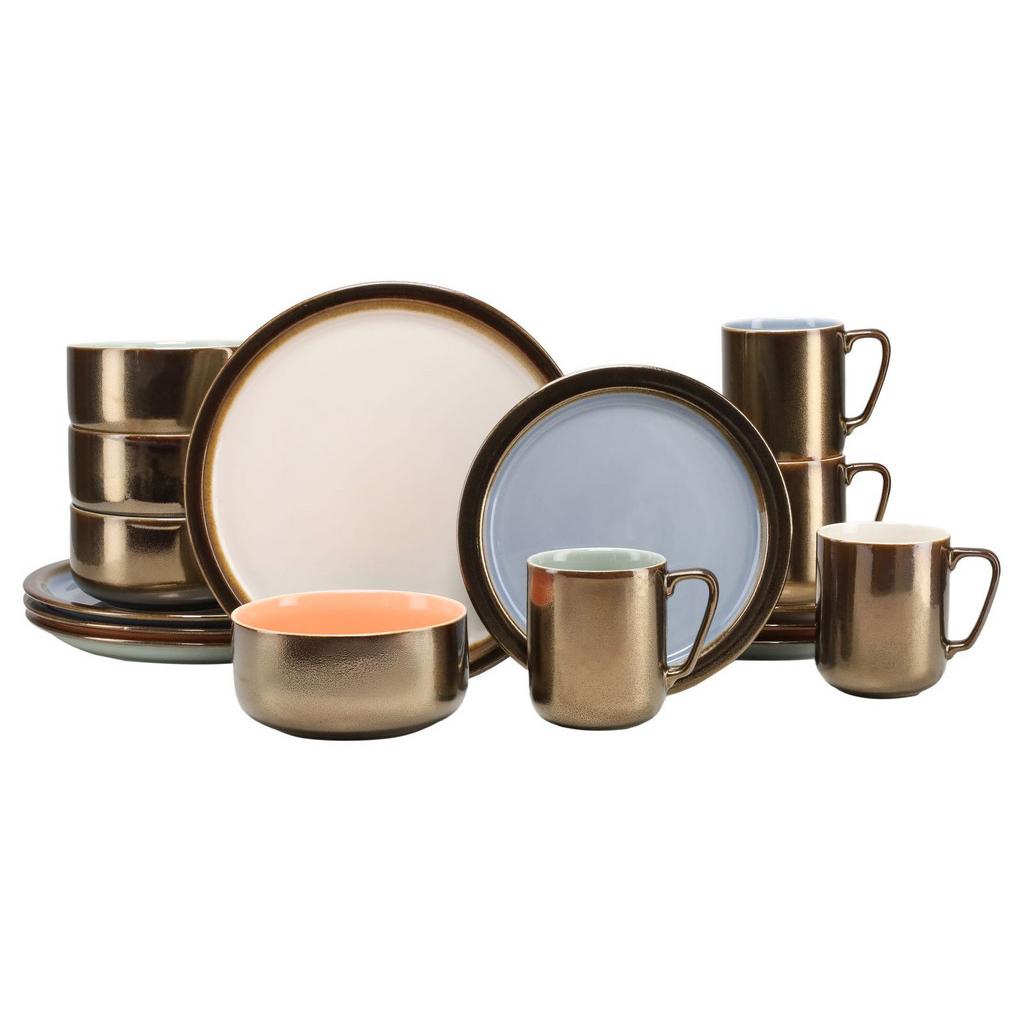 Kombiservice Keramik 4 Personen Geschirr Set