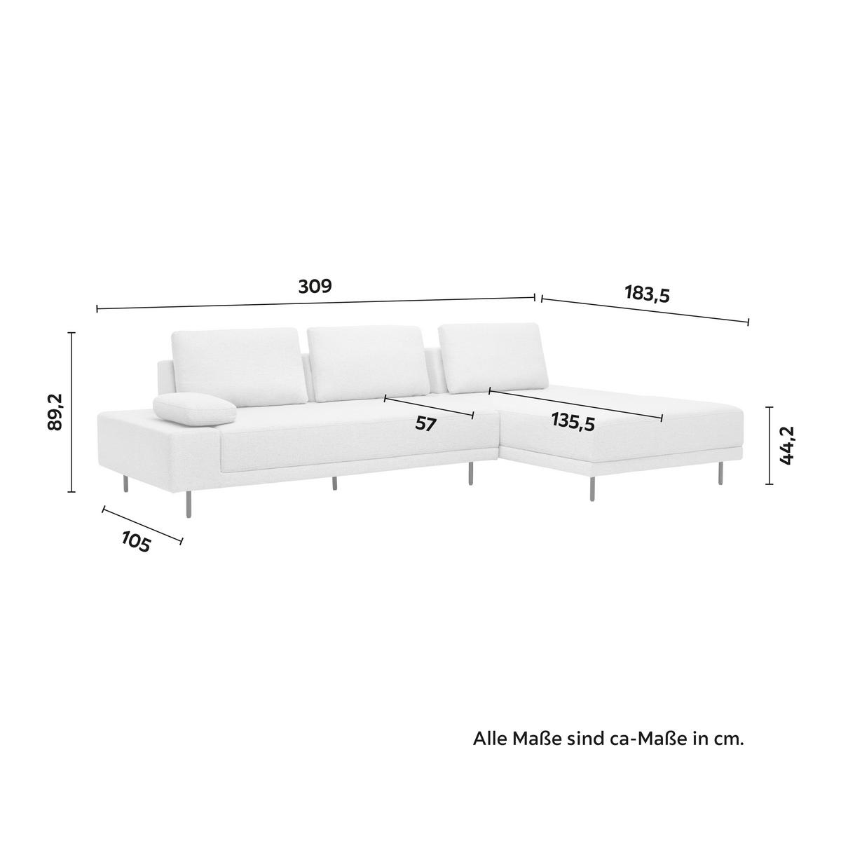 Sedací souprava MANI, béžová barva - černá/béžová, Moderní, kov/dřevo (309/89,2/183,5cm) - Bessagi Home