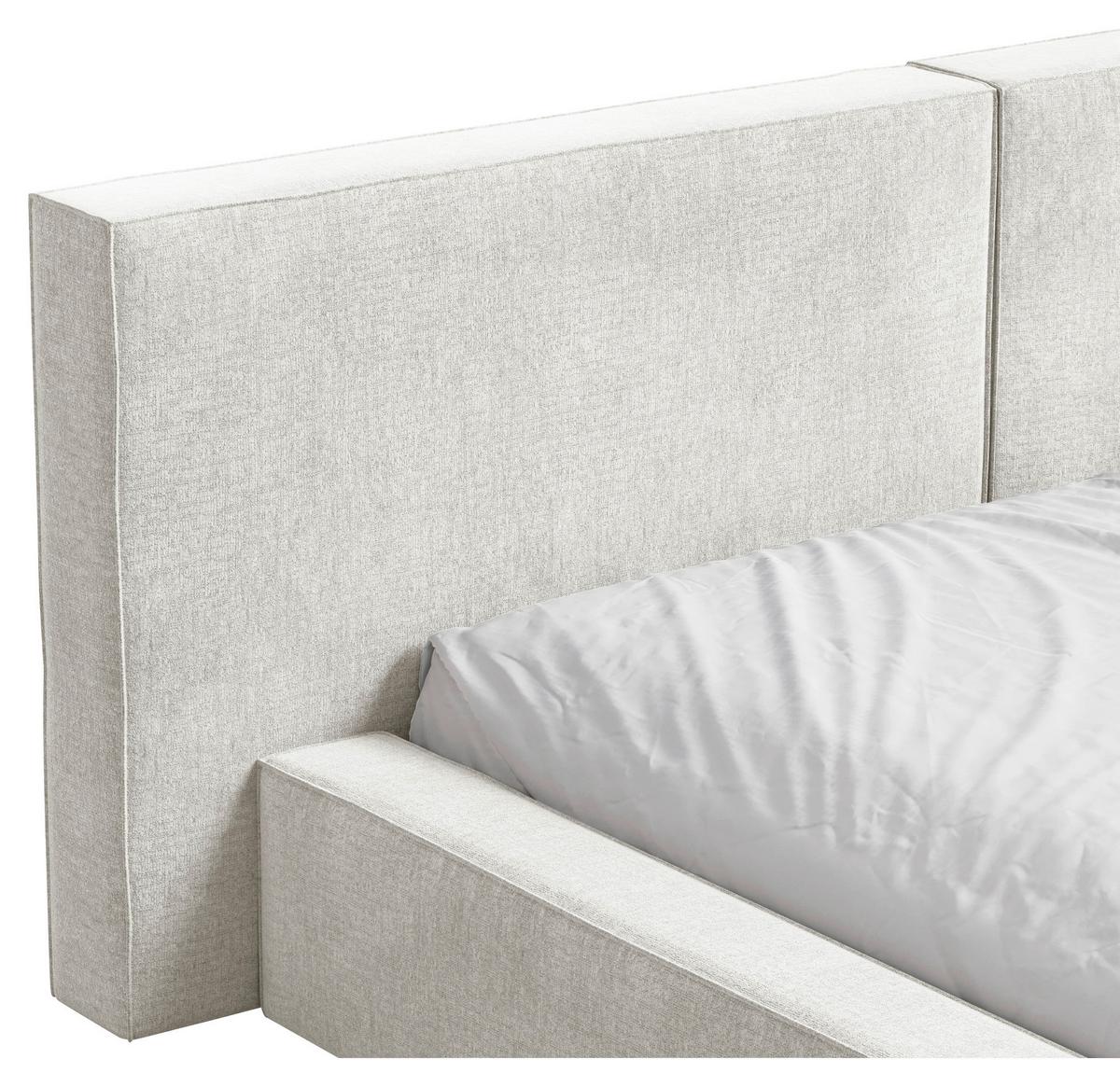 POLSTERBETT Jasmine Creme 180x200cm - Creme/Schwarz, MODERN, Holz/Metall (180/200cm) - MID.YOU