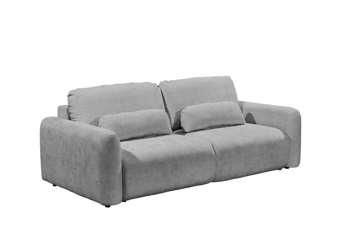 Schlafsofa Bubble 2 Grau, B: 240cm - Schwarz/Grau, MODERN, Textil (240l) - MID.YOU