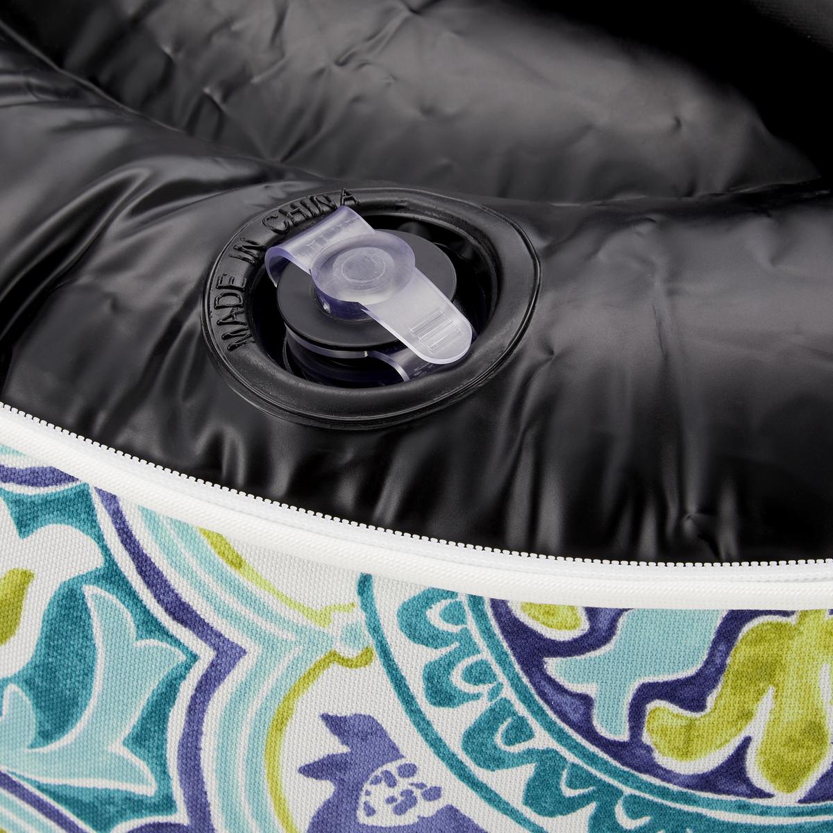SEDACÍ VENKOVNÍ PODUŠKA CASSY - modrá/vícebarevná, Moderní, textil (53/23/53cm) - Bessagi Garden