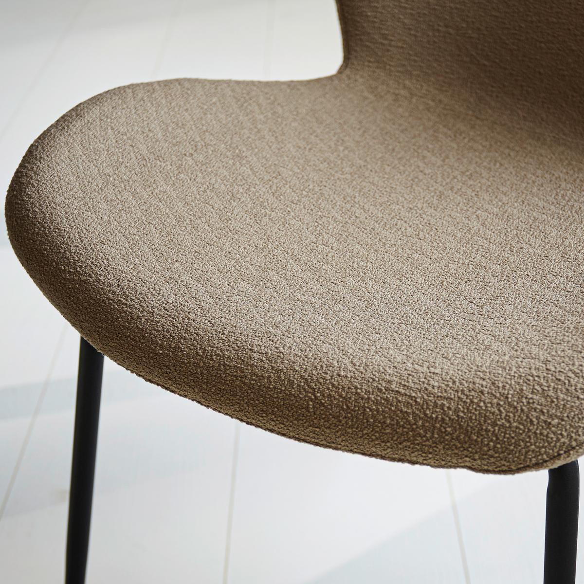 Stuhl-Set Caen Taupe B: 50 cm - Taupe/Schwarz, MODERN, Textil/Metall (50/88,5/42cm) - MID.YOU