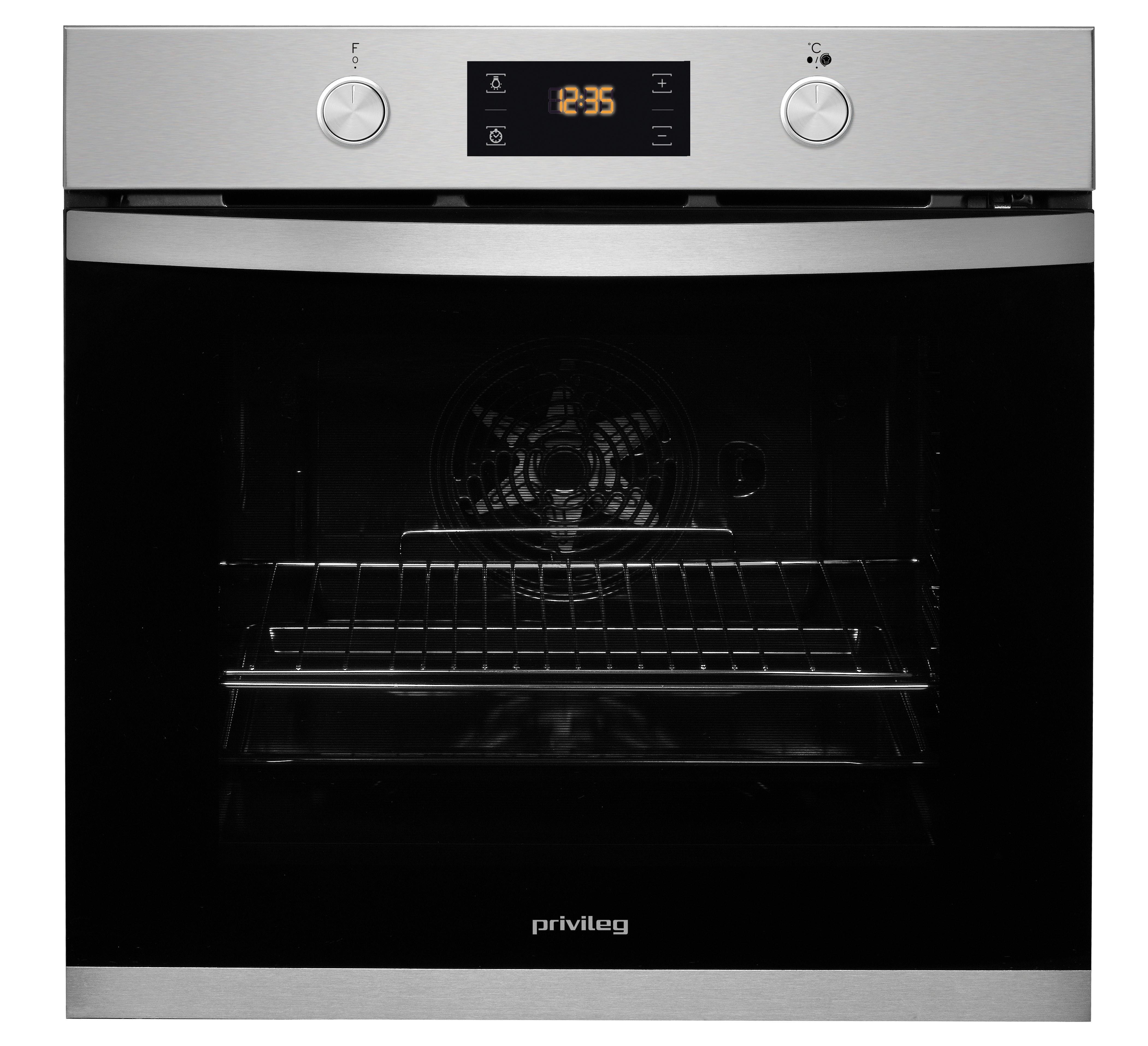 Einbau-Backofen Pbwk3 Oh8v In B: 59,5 cm Silber, Click&clean - Silberfarben, Basics, Glas/Metall (59,5/59,5/54,9cm) - Privileg