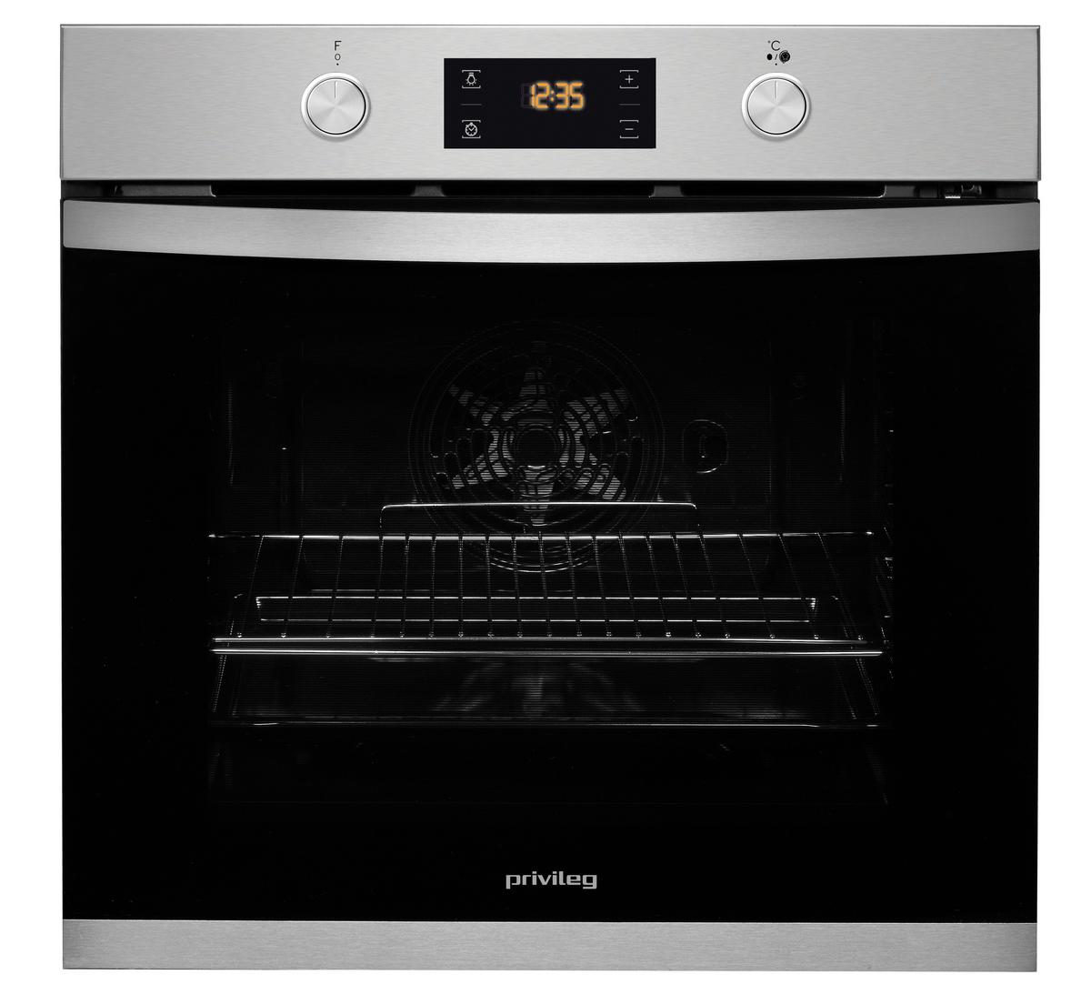 Einbau-backofen Pbwk3 Oh8v In B: 59,5 Cm Silber, Click&clean - Silberfarben, Basics, Glas/Metall (59,5/59,5/54,9cm) - Privileg
