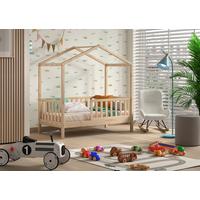 Hausbett Junior - Naturfarben/Kieferfarben, MODERN, Holz (70/140cm) - Vipack