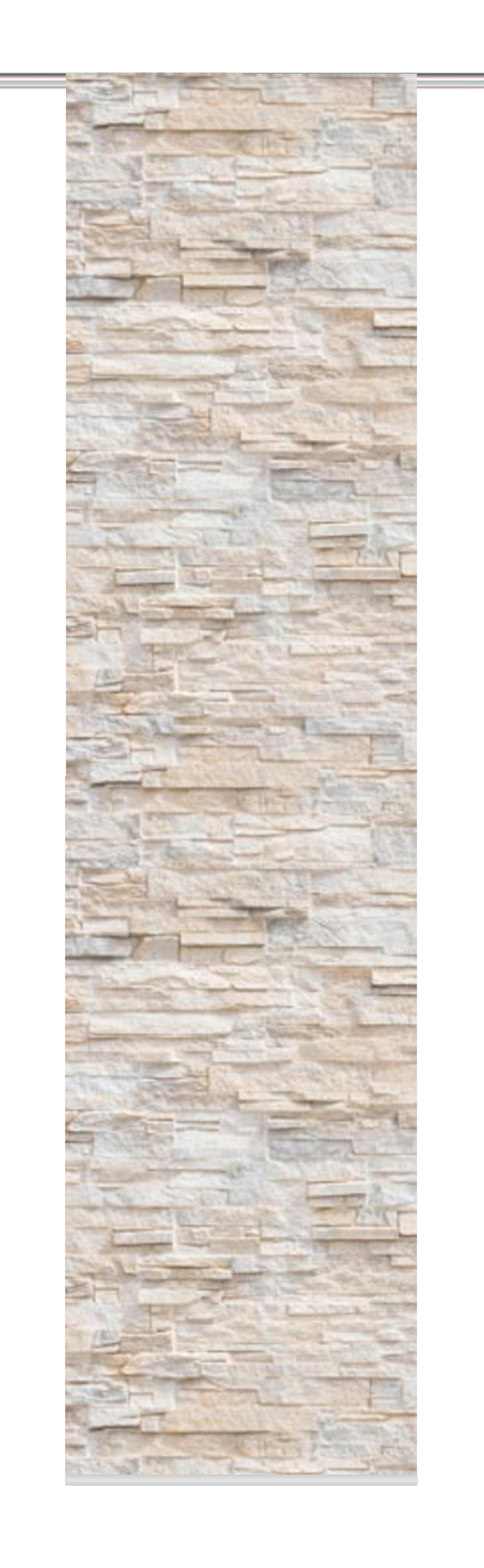Flächenvorhang Walli Naturfarben B: 60 cm - Naturfarben, Design, Textil (60/245cm)