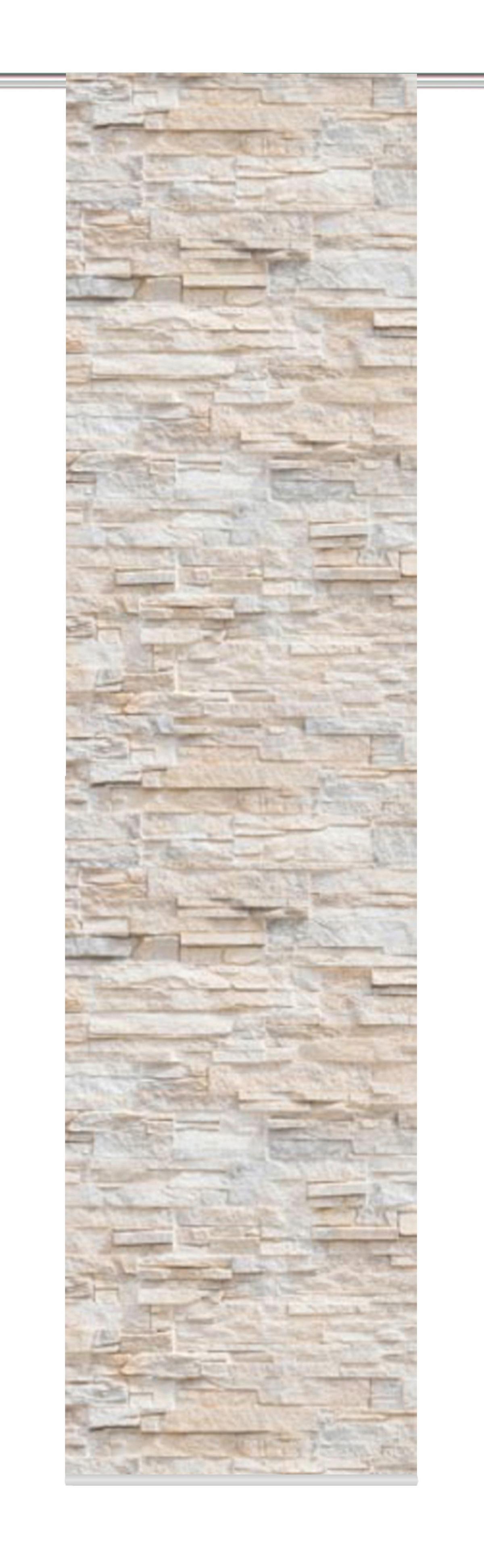 Flächenvorhang Walli Naturfarben B: 60 cm - Naturfarben, Design, Textil (60/245cm)