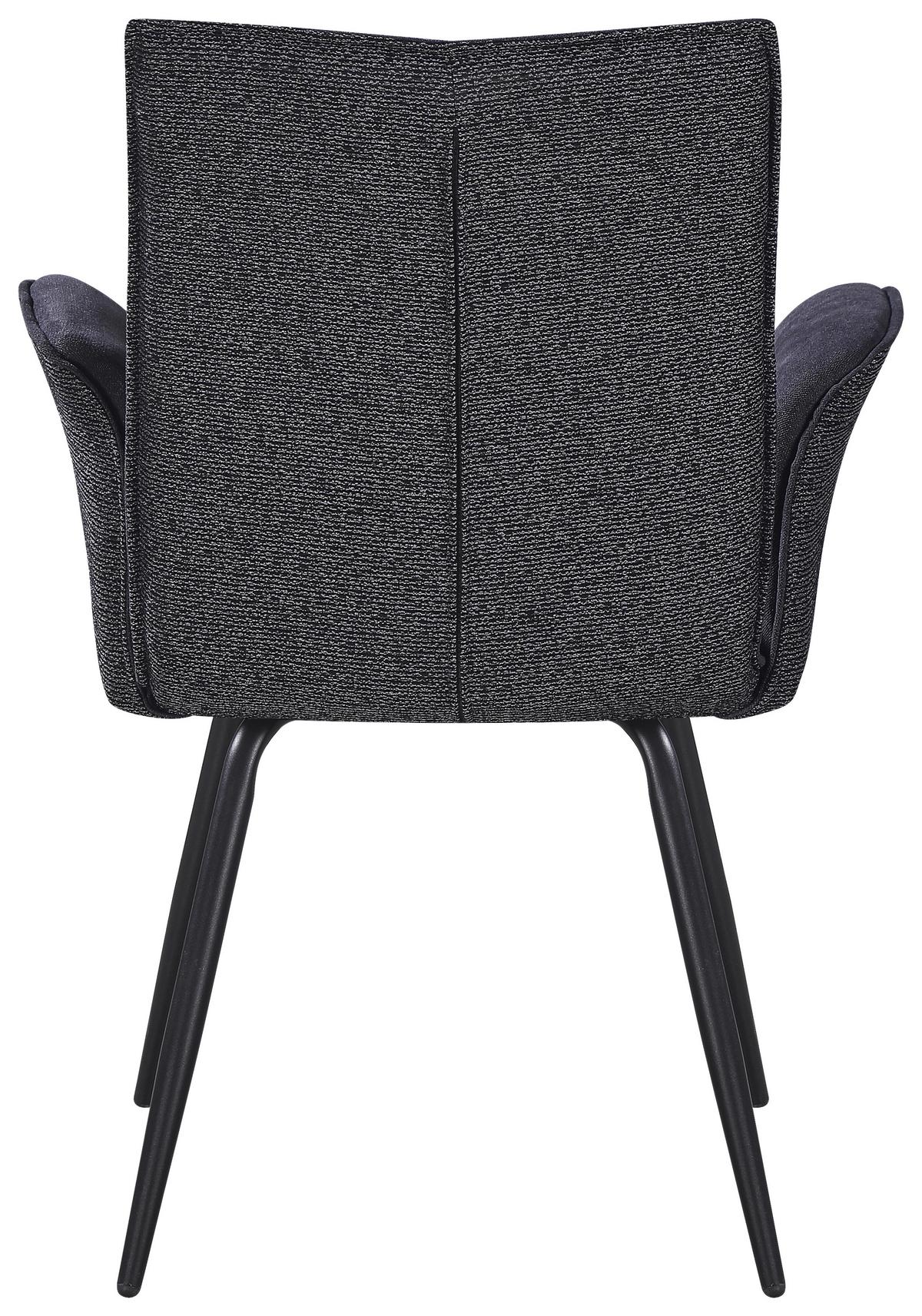 ŽIDLE S PODRUČKAMI NOVA - šedá/černá, Moderní, kov/textil (63/88/63cm) - Premium Living