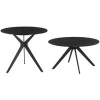 Sada stolíkov CONTI sklo bubble 70x38cm, 55x48cm - čierna, Modern, kov/sklo (70/55/38/48cm) - Mömax