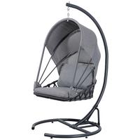 Hängesessel mit Gestell Acamp Moon Gepolstert - Anthrazit/Grau, Basics, Textil/Metall (120/100/200cm) - Acamp