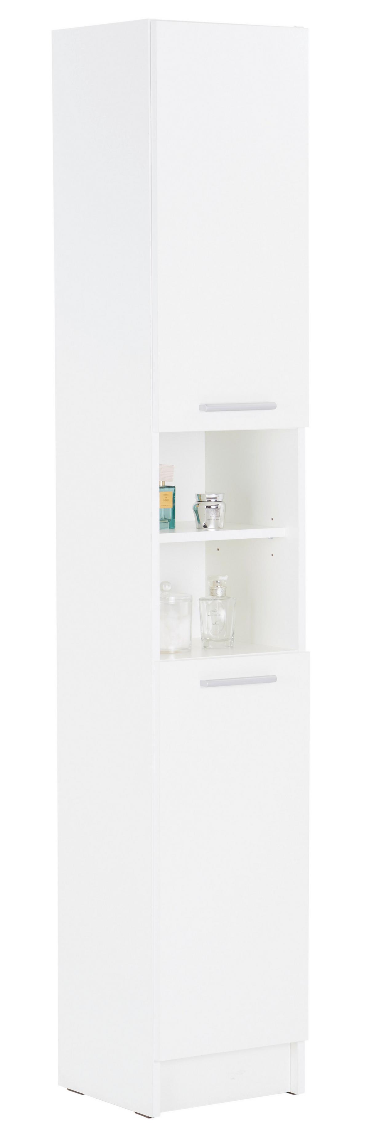 VYSOKÁ SKRINKA MX 178 - VERONA VR 09 - biela/strieborná, Konventionell, kompozitné drevo/plast (32,6/189/32,5cm)