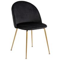 Stolička Louise čierna - čierna/zlatá, Konventionell, kov/textil (49,5/80,5/54cm) - Livetastic