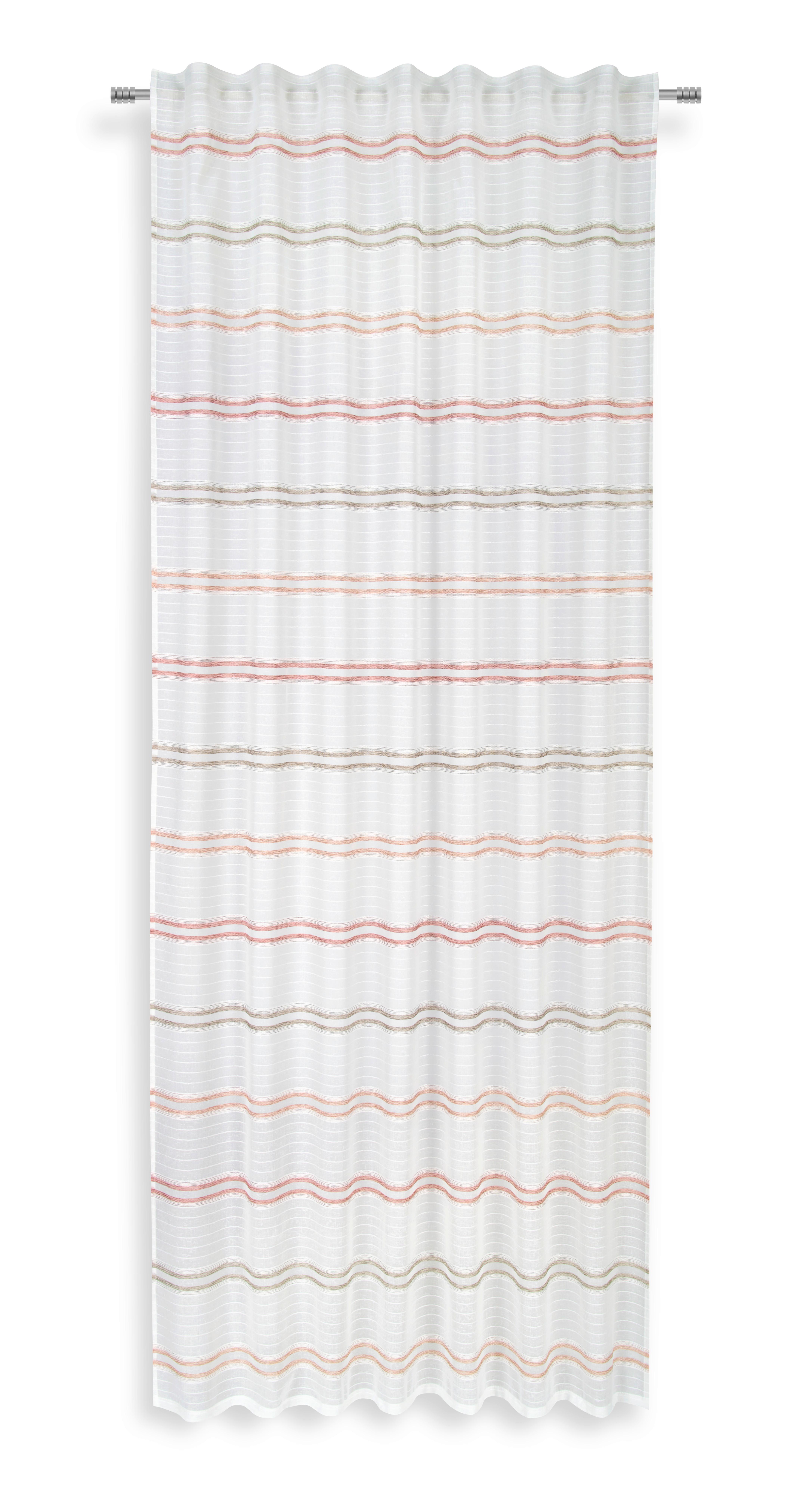 Készfüggöny Elli - Taupe/Rózsaszín, modern, Textil (140/245cm) - Luca Bessoni