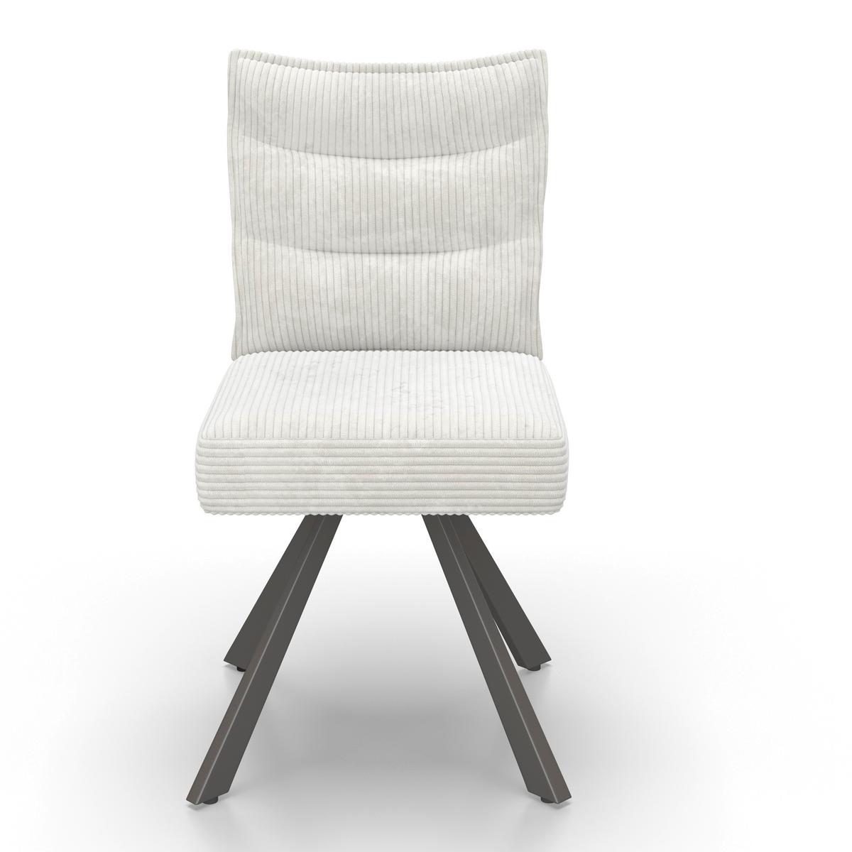 Otočná stolička béžová - biela/tmavosivá, Modern, kov/drevo (49/91/64cm) - Bessagi Home