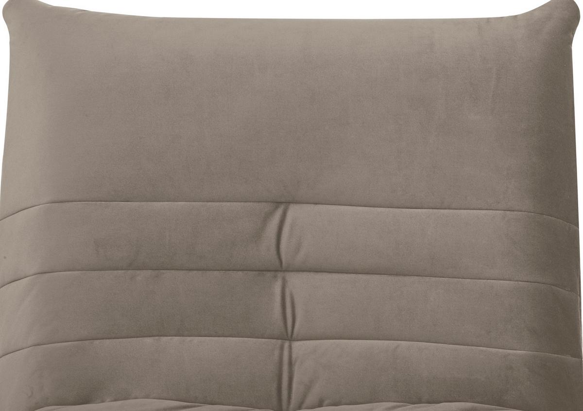 Sessel Jarvis Taupe Samt B: 75 cm - Taupe/Schwarz, MODERN, Textil (75/92/87cm) - MID.YOU