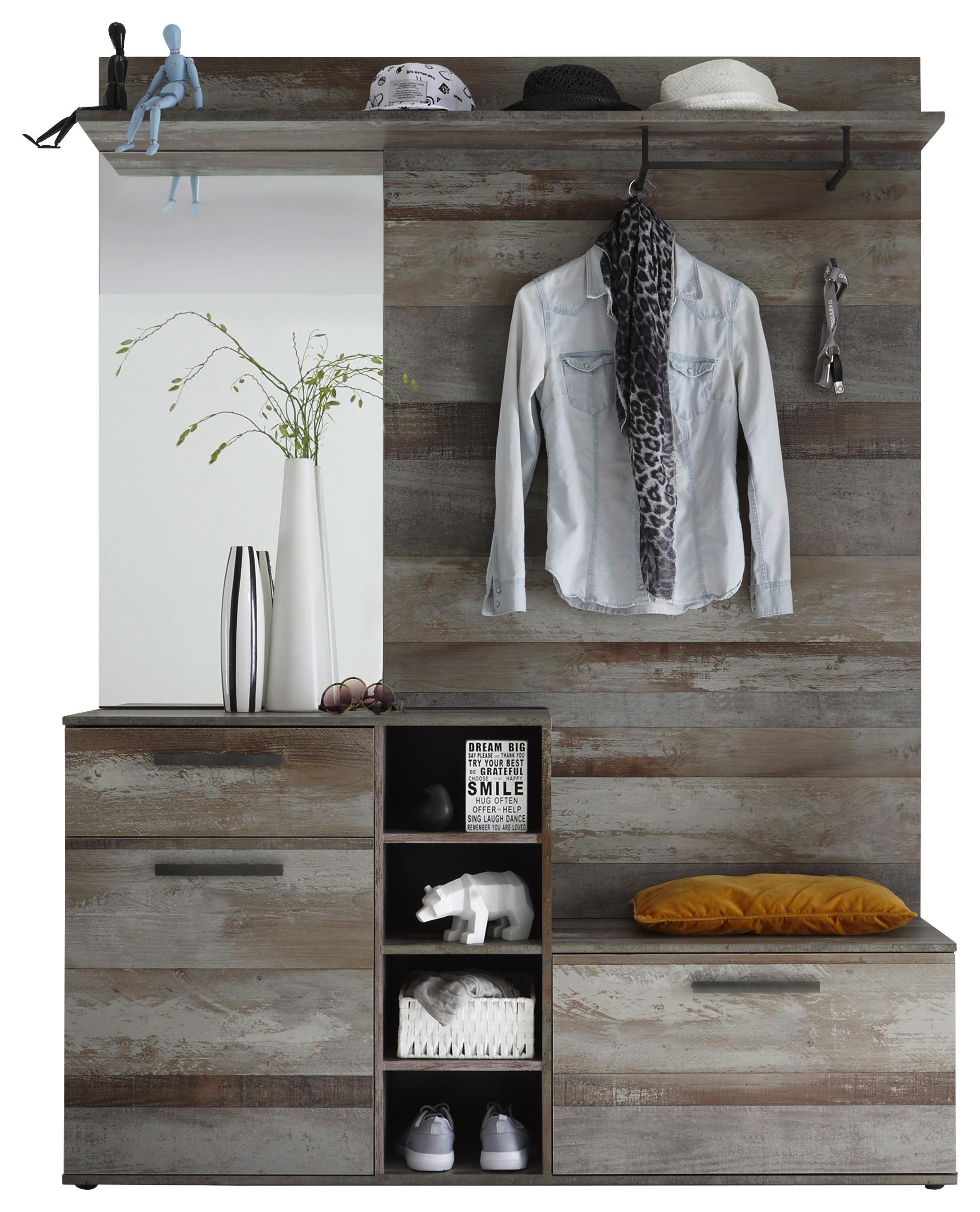 Garderobe Complete B:150cm Driftwood Dekor - MODERN, Holzwerkstoff (150/200/38cm)