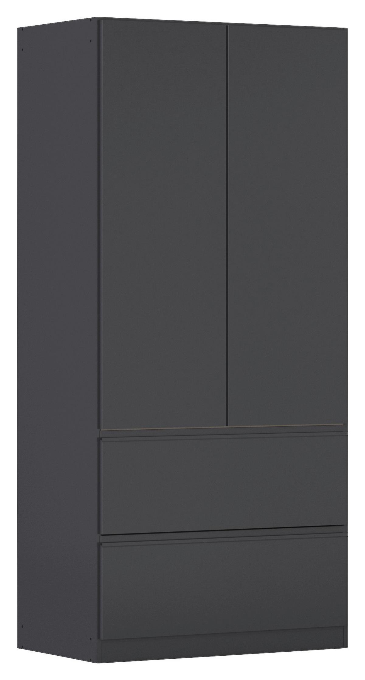 Drehtürenschrank Costa Grau B: 91 cm - Grau, MODERN, Holzwerkstoff (91/197/54cm) - Rauch Möbel