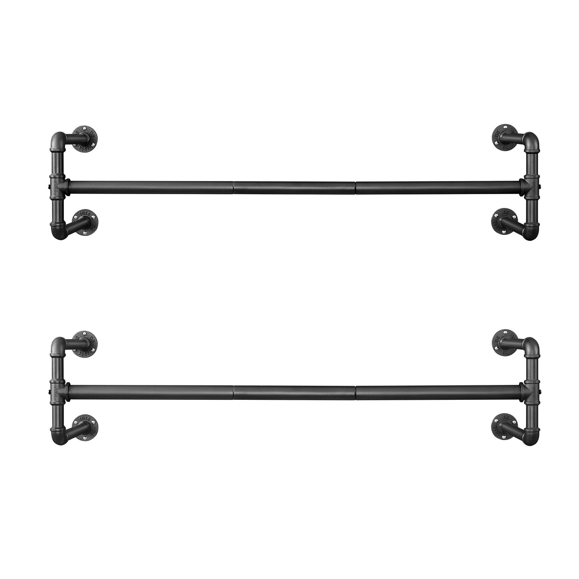 Wandgarderobe Schwarz B: 30 Cm - Schwarz, Basics, Metall (30/112cm)