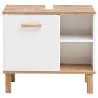Waschbeckenunterschrank Padua B: 65,2 cm Eiche/Weiß - Eichefarben/Weiß, MODERN, Holzwerkstoff (65,2/60,1/35,0cm) - MID.YOU