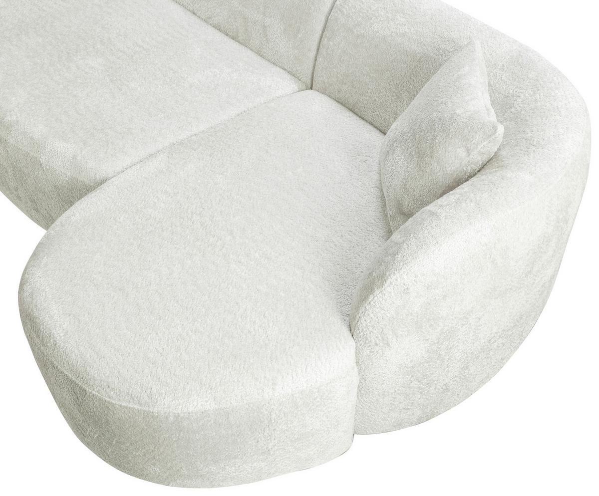Ecksofa Flick Weiß/schwarz, 264 Cm - Schwarz/Weiß, Design, Textil (264/143cm) - MID.YOU