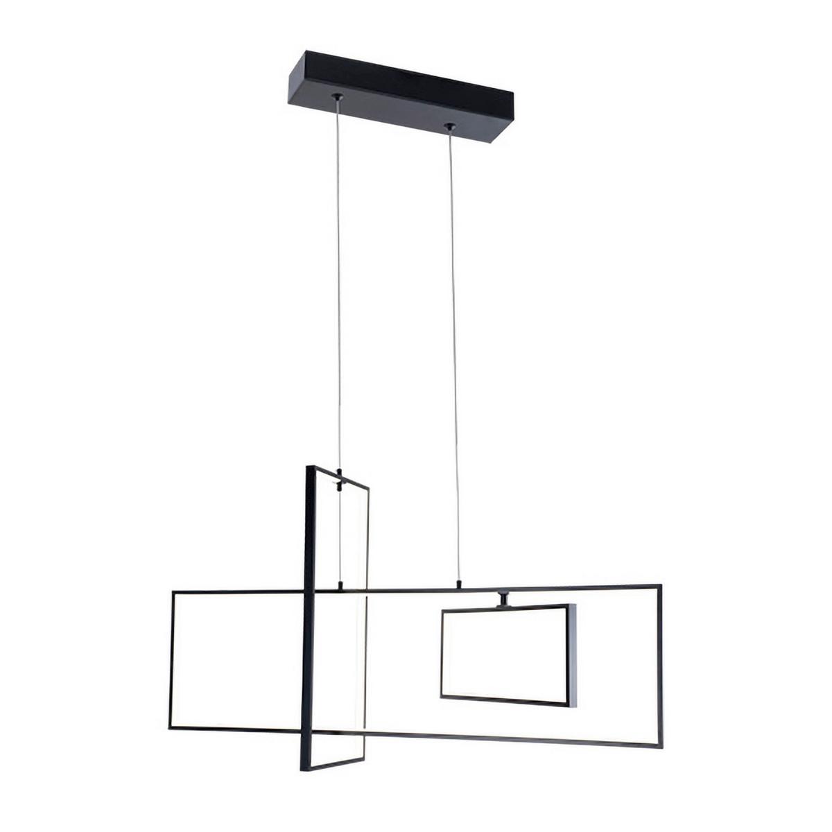 Led-hängeleuchte 5047/sn - Schwarz, Design, Metall (90/2/100cm)