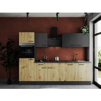 Küchenblock Oliver Artisan Dekor, Grau B: 280 cm - Eiche Artisan/Grau, Design, Holzwerkstoff (280cm) - Respekta