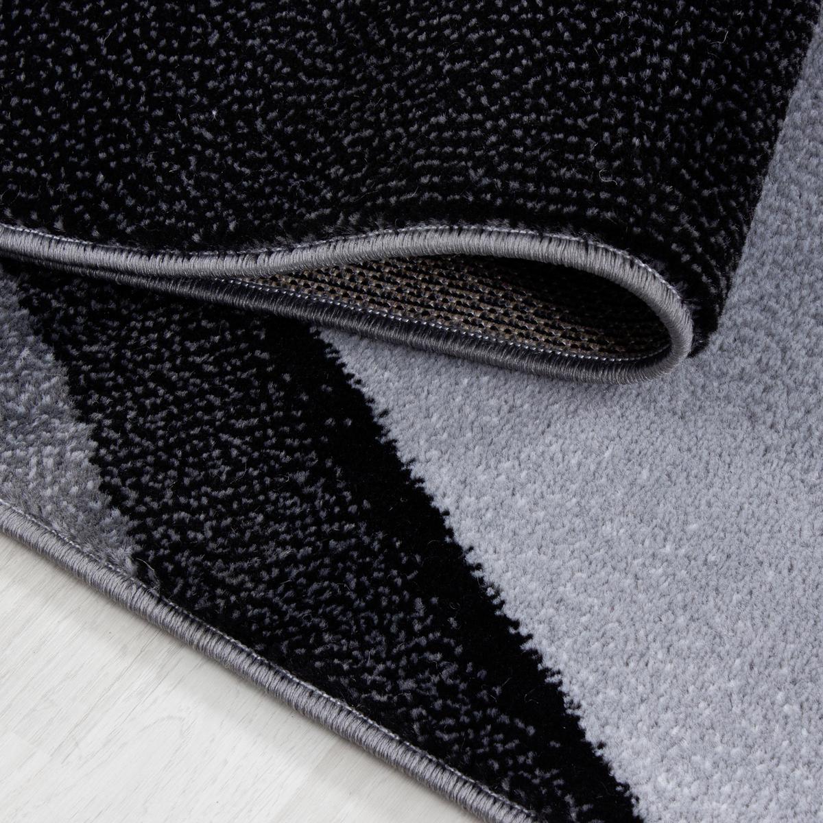 Webteppich Schwarz/Weiß Naturfaser Plus 120x170 cm - Schwarz/Weiß, Design, Textil (120/170cm)