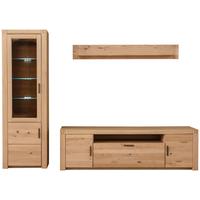 Wohnwand Prag - Eichefarben, Design, Glas/Holz (283/203/50cm)