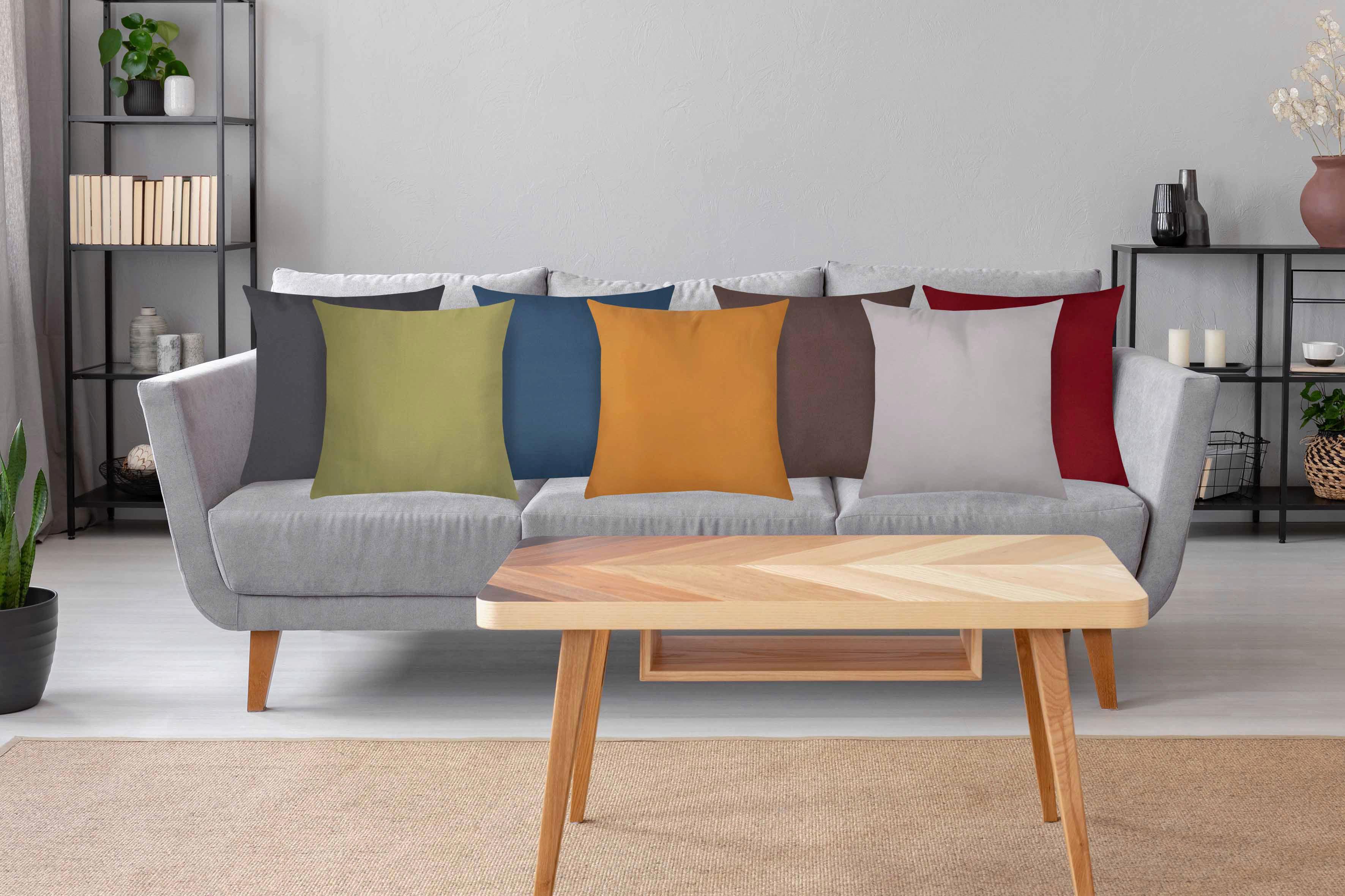 Zierkissen Niki 40x40 cm Polyester Multicolor - Taupe/Blau, KONVENTIONELL, Textil (40/40cm) - Ondega