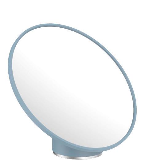 Kosmetické zrcátko Chris - modrá, Moderní, kov/plast (19,9/17,2/13,3cm) - Premium Living