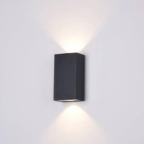 Außenwandleuchte Times Square - Schwarz, Trend, Metall (16/9/5,5cm) - MAYTONI