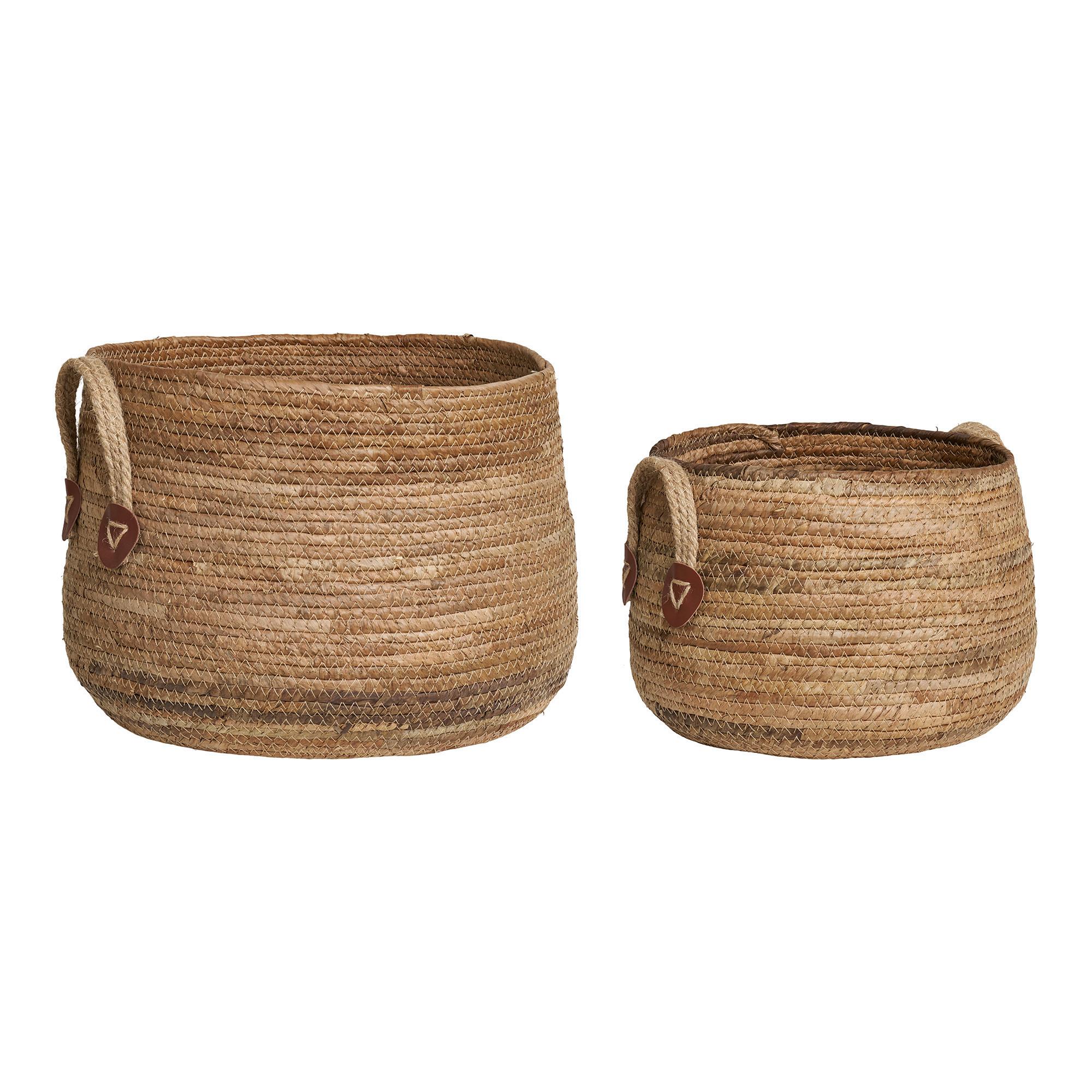 Korbset Aosta Braun 2-Teilig - Braun, Design, Holz