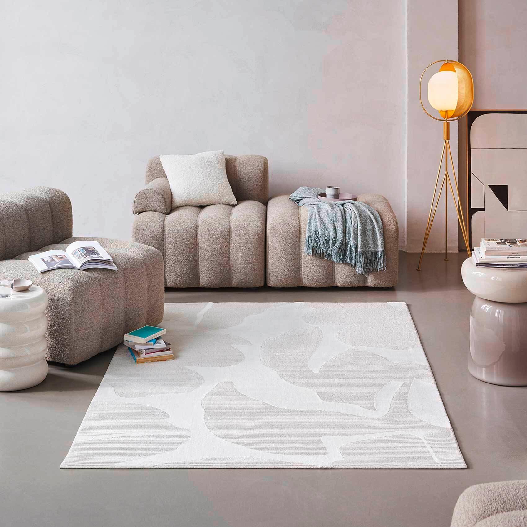 Flachwebteppich, 80x150 cm Sara - Creme/Weiß, KONVENTIONELL, Textil (80/150cm) - Esprit