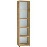 Aktenregal Gw-Monteria Weiß/Eiche Dekor B: 50 - Eichefarben/Schwarz, MODERN, Holzwerkstoff (50/196/37cm) - Germania