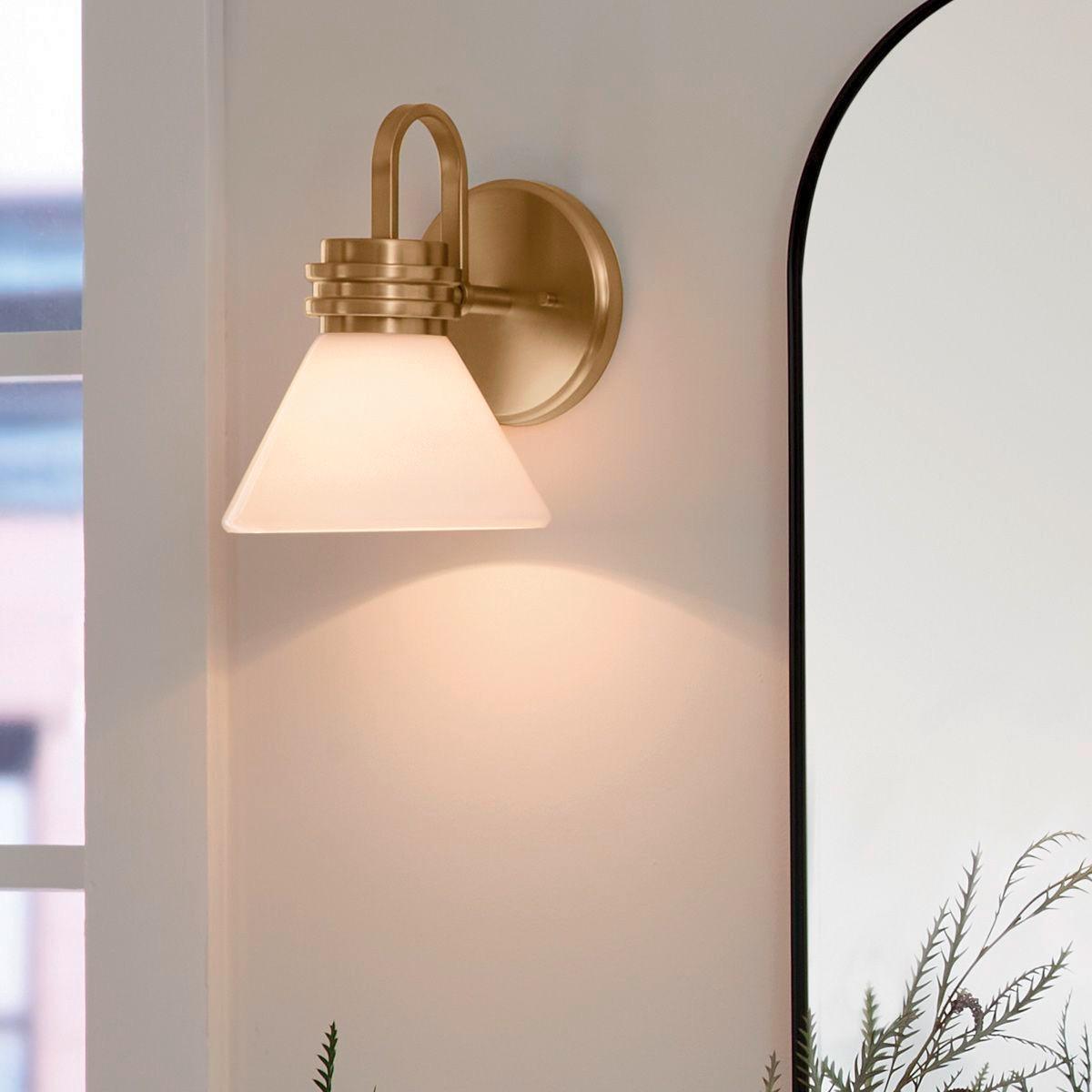 Fürdőszobai Falilámpa Kl-Farum1-Cpz - Pezsgő/fekete, Konventionell, üveg/fém (2,40/1,78/2,15cm) - Elstead Lighting