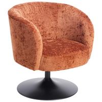 Otočná stolička GIRO, terakotová ženilka, max.120 kg - čierna/terakota, Modern, kov/textil (67/68/73cm) - Premium Living