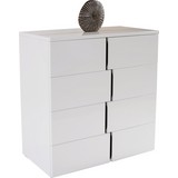 Kommode grifflos B: 100cm Split Weiß/Schwarz - Schwarz/Weiß, MODERN, Holzwerkstoff (100/90/42cm)