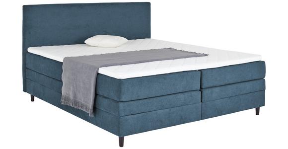 Boxspringbett mit Topper & Bettkasten 180x200 Kleopatra - Blau, KONVENTIONELL, Holz/Holzwerkstoff (180/200cm) - Ondega