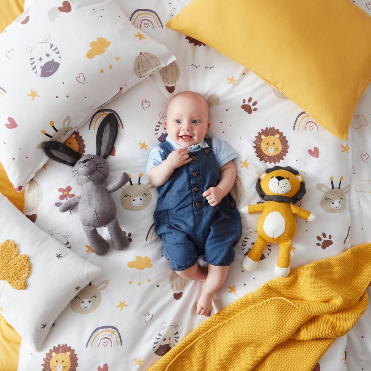 PLYŠOVÉ ZVIERATKO Sally, v: 33cm, žltá - žltá/biela, Konventionell, textil (33cm) - Modern Living