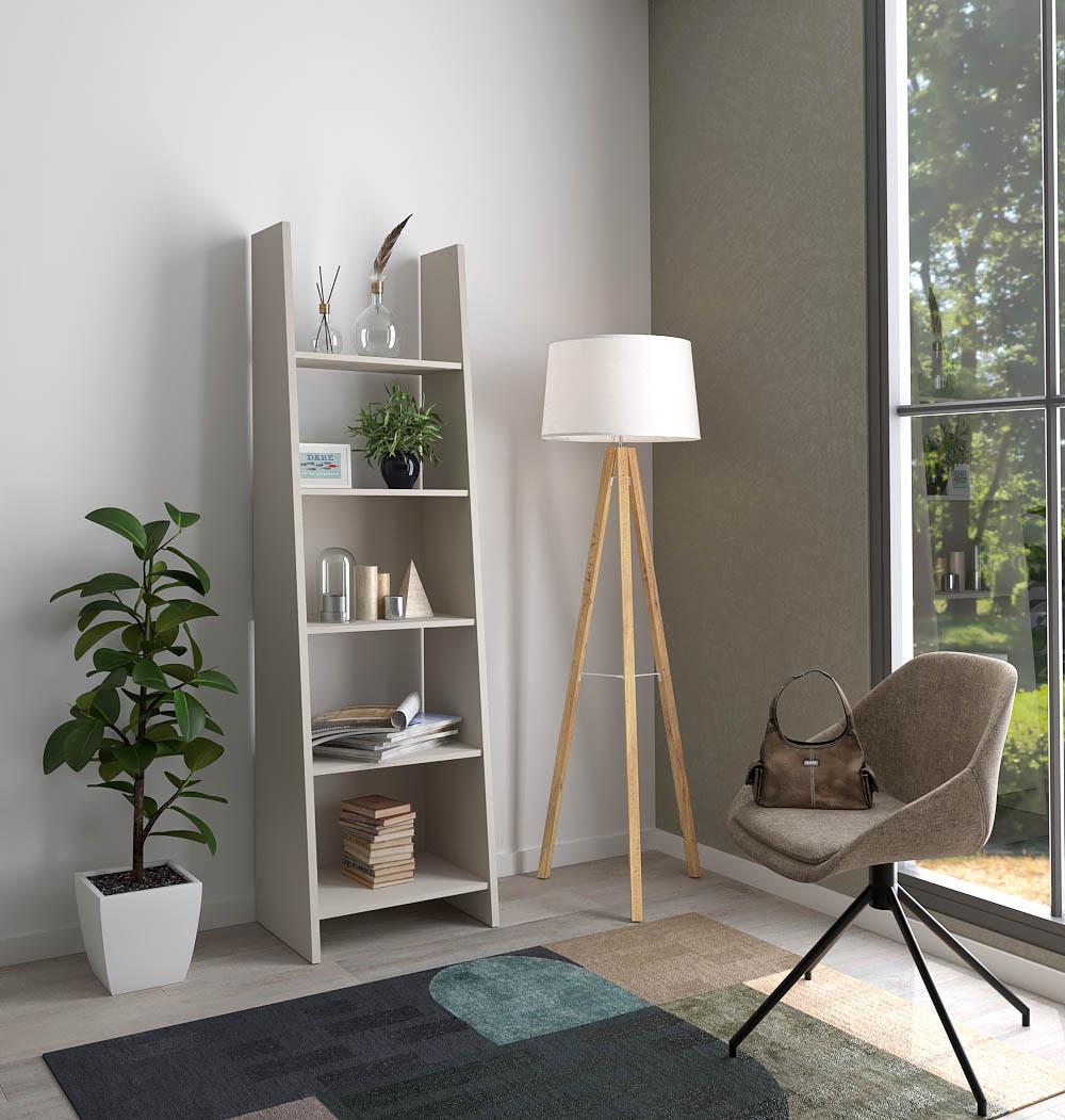 Regál Pisa, kašmír, š: 54 cm - kašmírová, Moderní, kompozitní dřevo (54/186/38cm) - Mömax