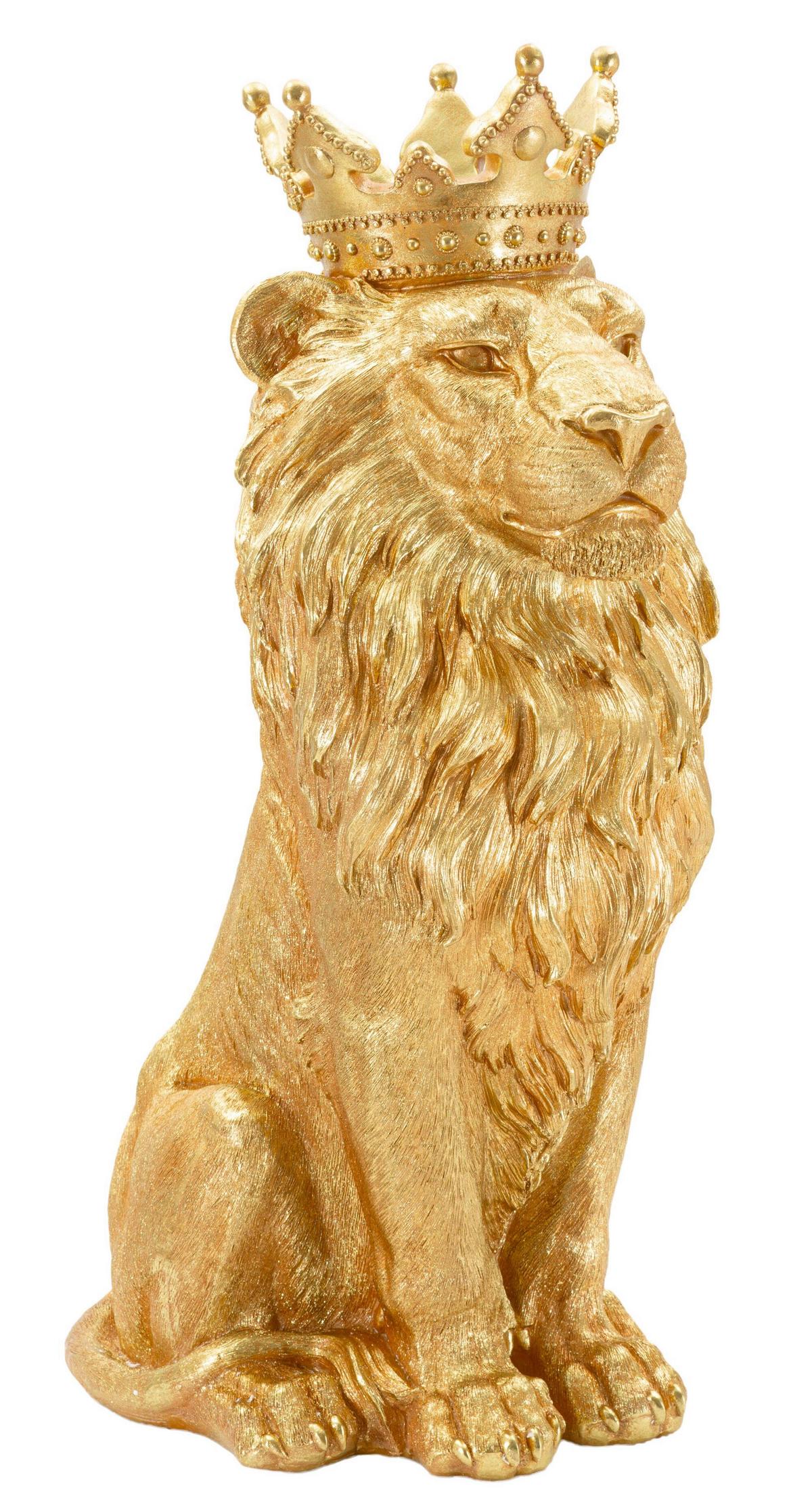 Skulptur Kunststoff, Gold - Basics, Kunststoff (30/74/42cm)