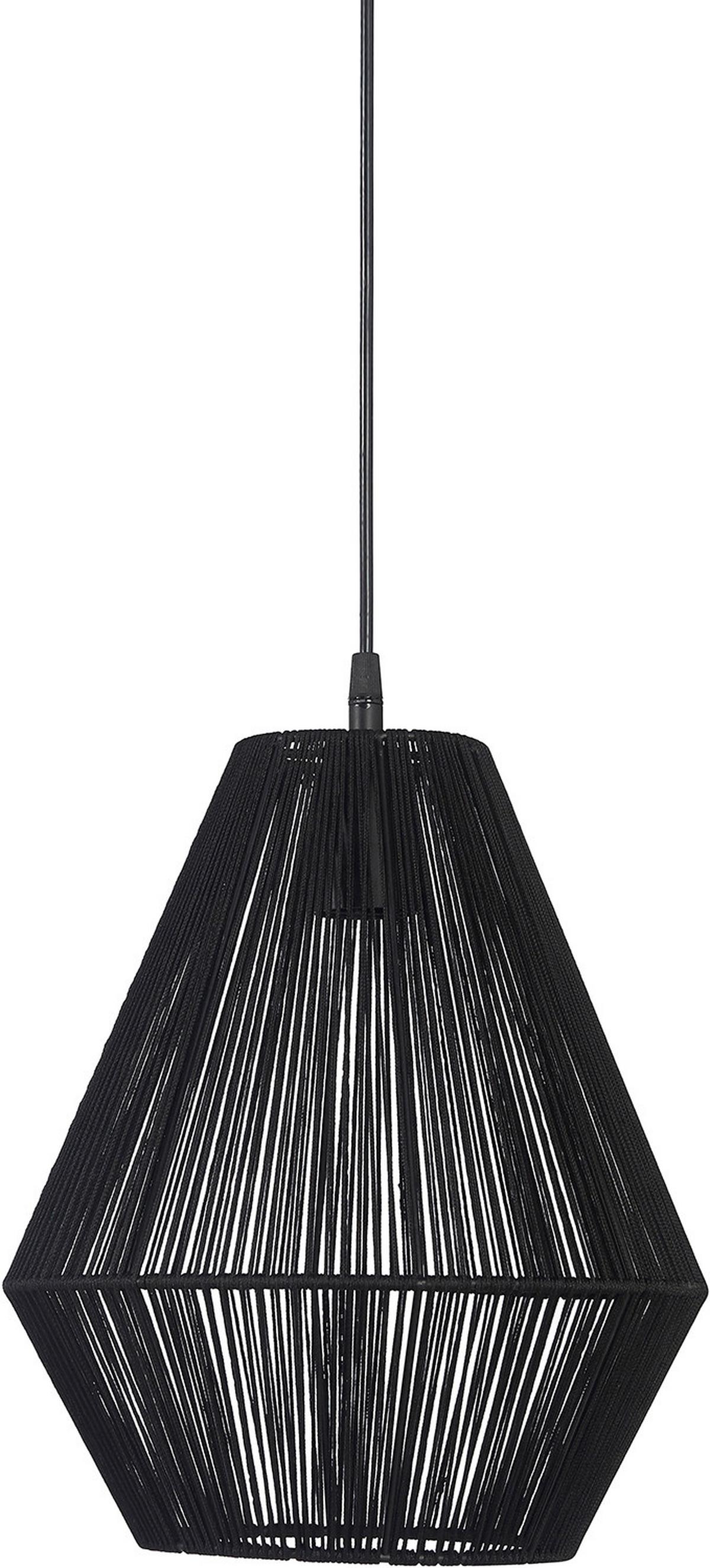 Hängeleuchte 3742803 Rio - Schwarz, KONVENTIONELL, Naturmaterialien (28/37/28cm)