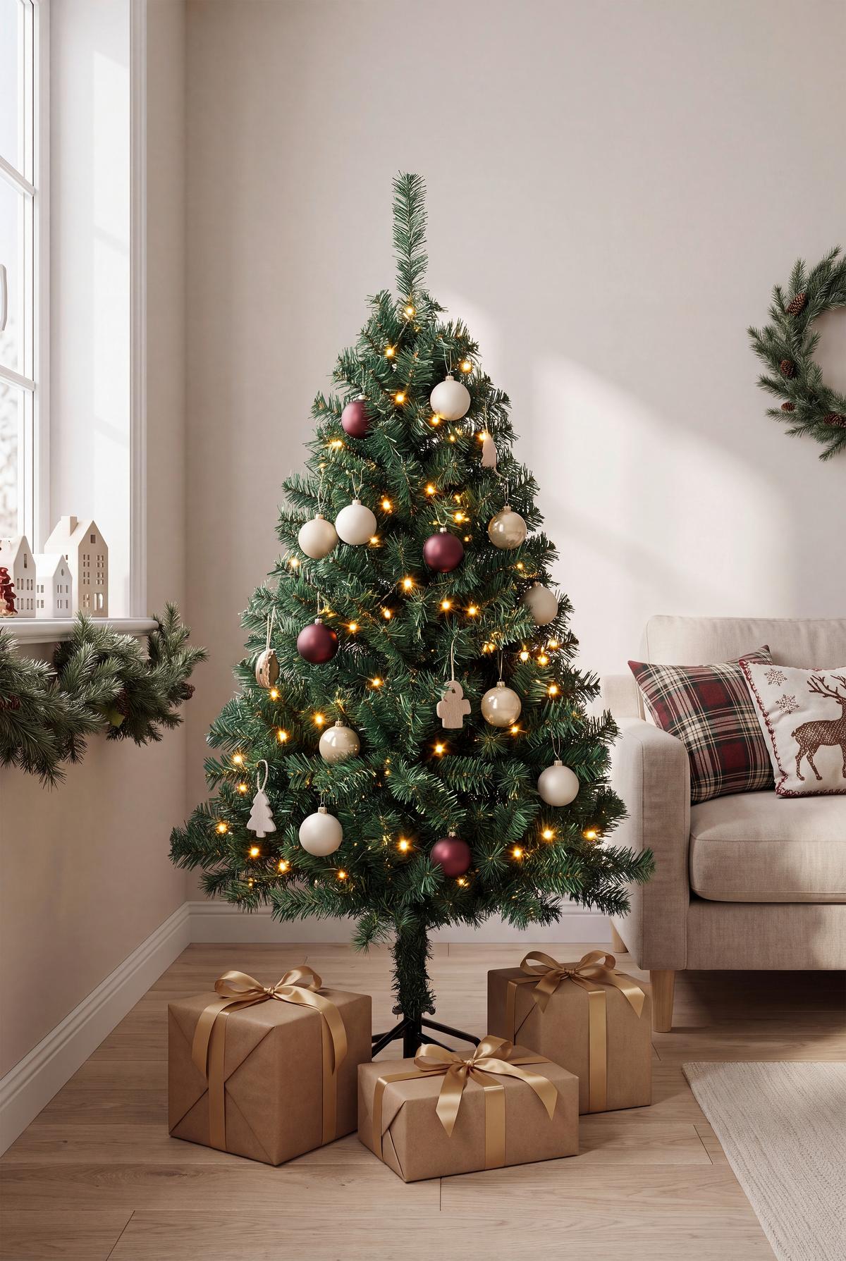 WEIHNACHTSBAUM Elisa - Grün, KONVENTIONELL, Kunststoff/Metall (120cm) - Luca Bessoni