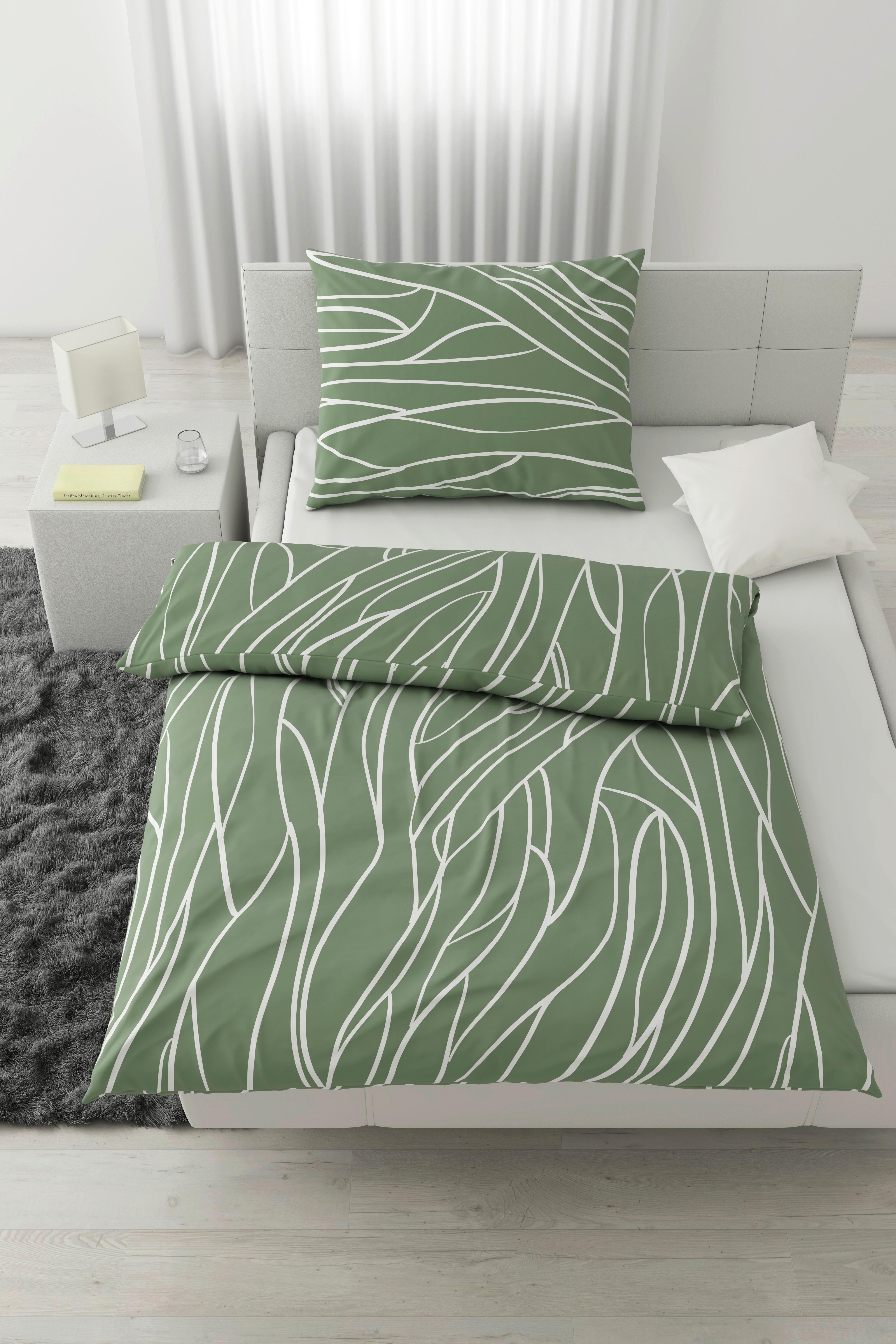 POSTEĽNÁ BIELIZEŇ JULIANE - zelená, Konventionell, textil (140/200cm) - Mömax