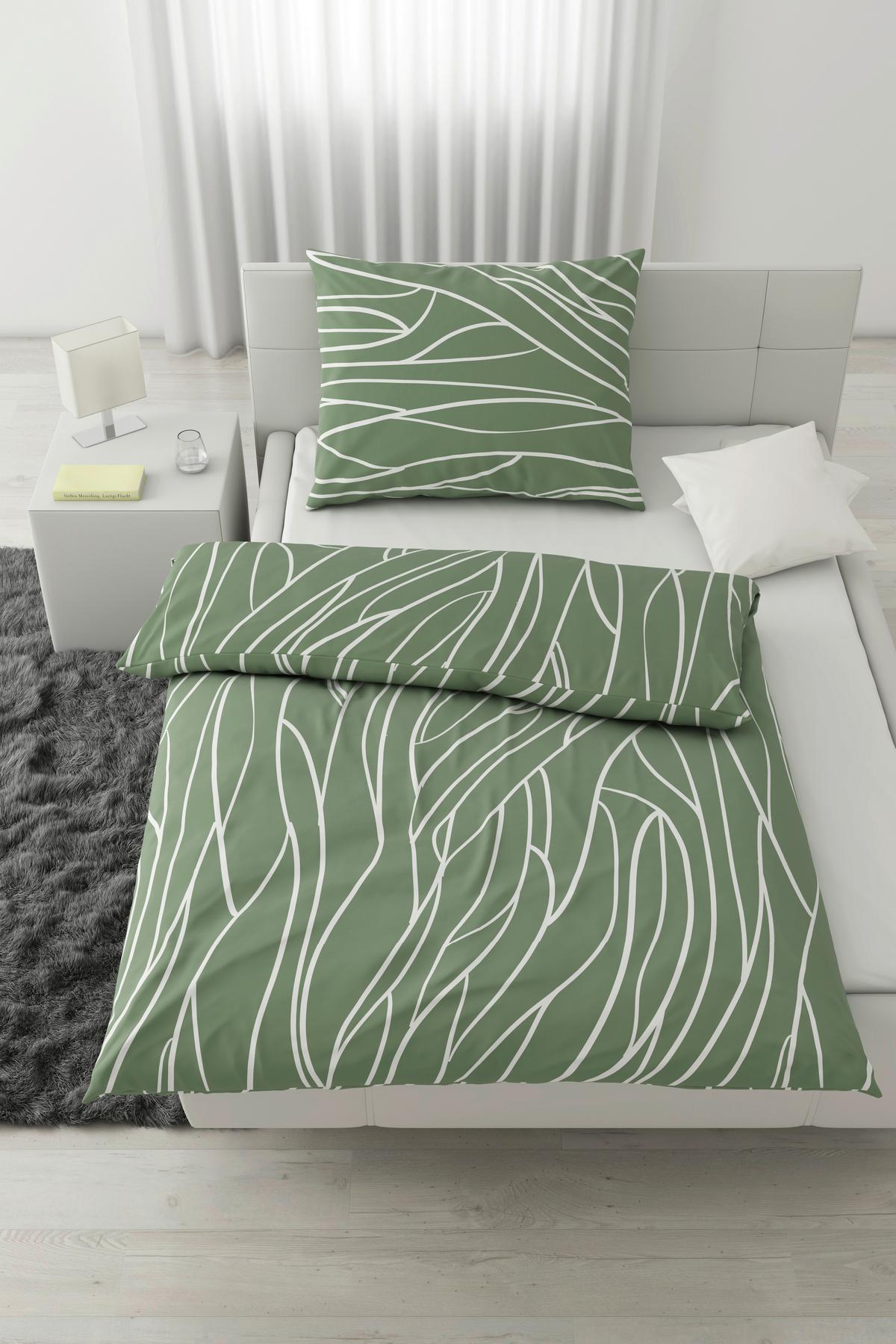 POSTEĽNÁ BIELIZEŇ JULIANE - zelená, Konventionell, textil (140/200cm) - Mömax