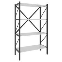 Regal Mit 4 Ablagen Insasi B: 66 Cm Weiß/schwarz - Weiß, MODERN, Holzwerkstoff (66/121/34cm) - MID.YOU