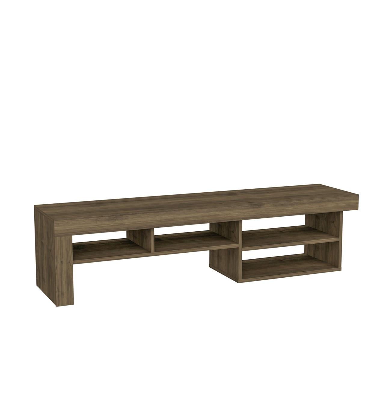 TV-Lowboard Hestia B: 160 cm Walnuss Dekor - Walnussfarben, Design, Holzwerkstoff (160/40/38cm) - MID.YOU